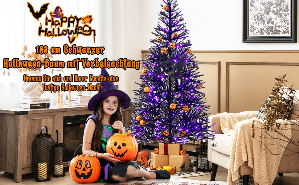 183cm Künstlicher Weihnachtsbaum beleuchtet