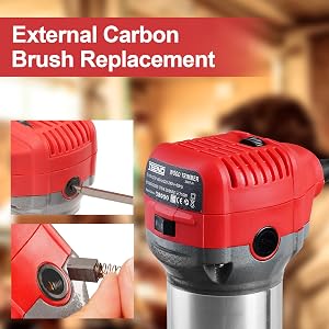 TEENO Défonceuse Affleureuse Électrique 710W