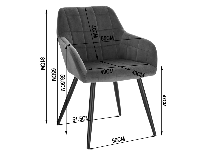 la moderna sedia da pranzo minimalista con rivestimento in pelle nera