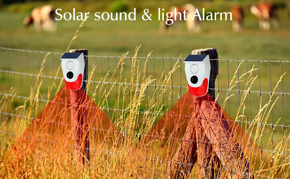 Deux dispositifs d'alarme alimentés à l'énergie solaire