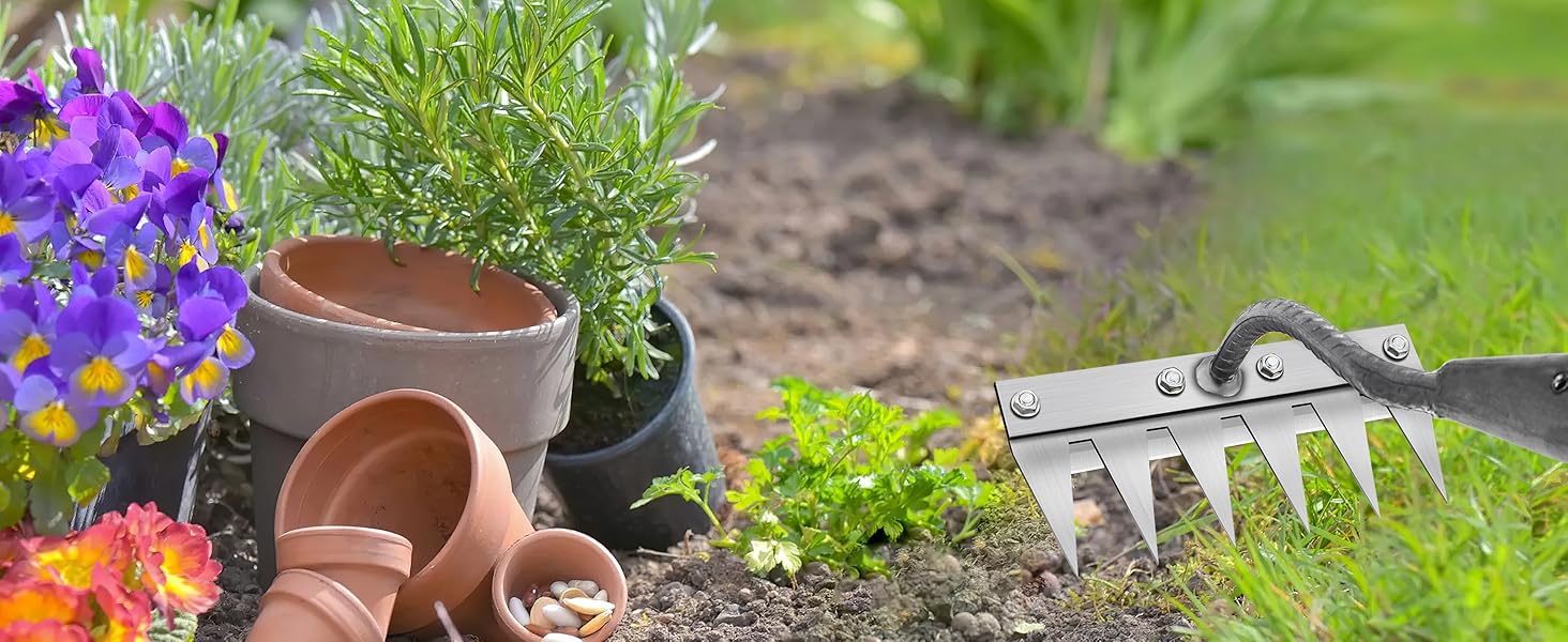 Rastrello Da Giardino In Nylon Ideale Per Vasi, Fioriere O Piccoli Spazi Verdi 83619931