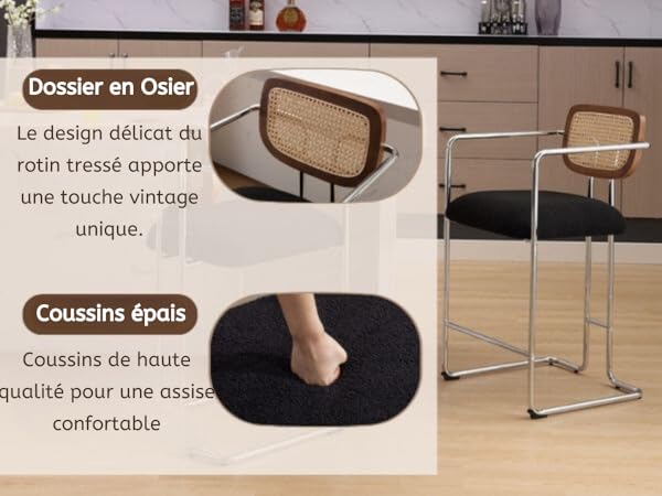 tabouret bar pied metal