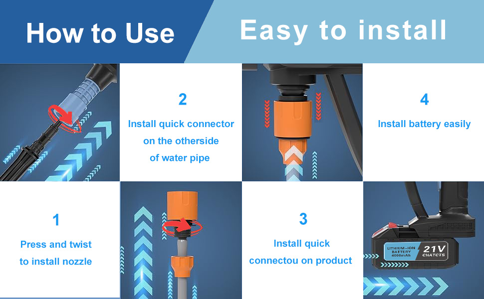 Portable Cordless Pressure Washer