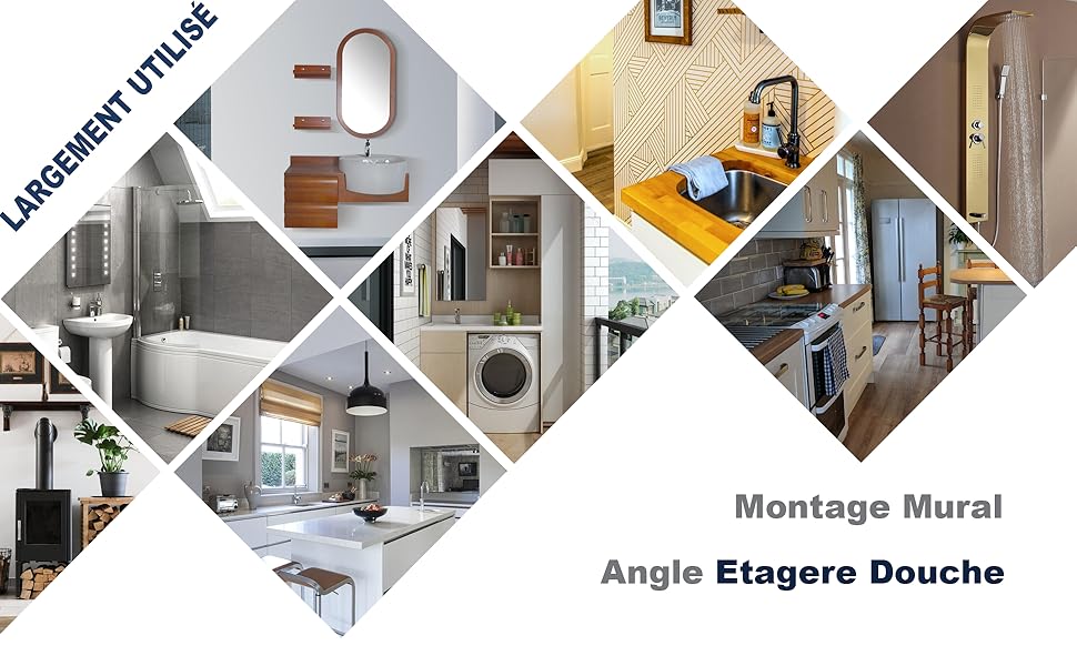 Angle Etagere Douche-LARGEMENT UTILISÉ