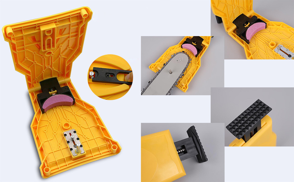 Affûteuse Tronçonneuse Ensemble d'Affûtage Champ Portable Outils Travail Bois Dispositif d'affûtage