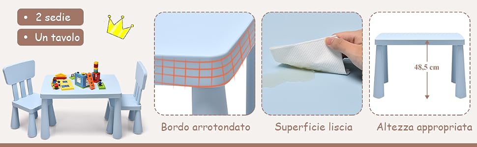 Set Tavolo e Sedie Bambini