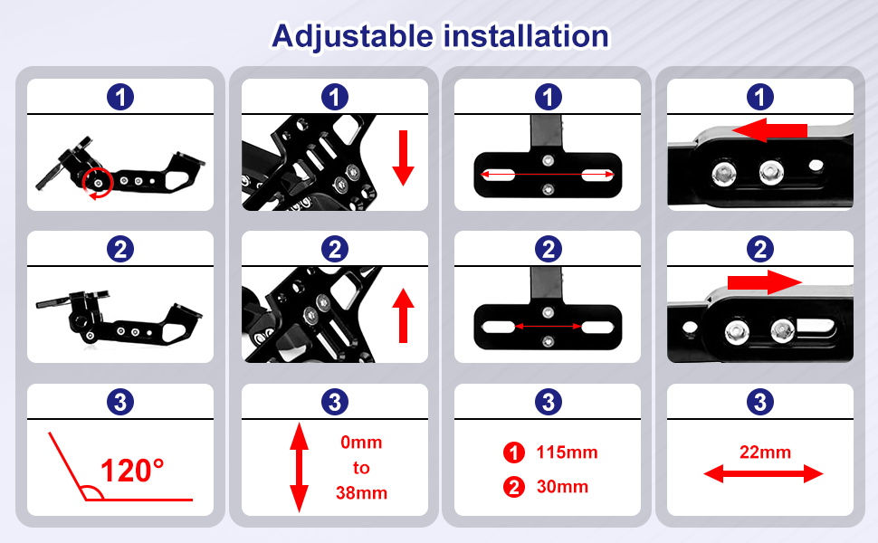 Universal Motorcycle Fender Eliminator With LED Light