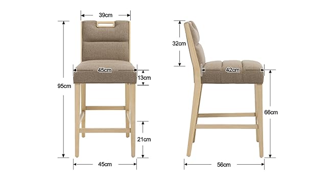 Technical drawings or schematics of an armchair or seat from multiple angles, showing precise measurements and dimensions.