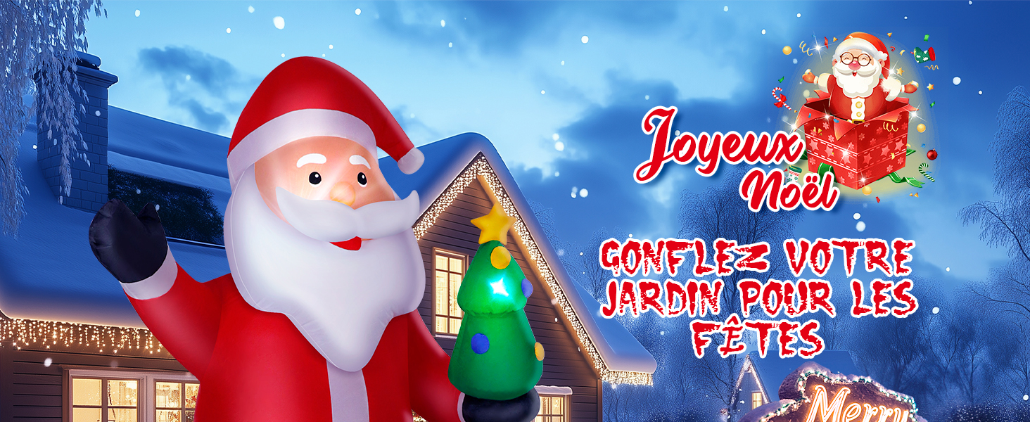 Père Noël Décoration de Noël Gonflable