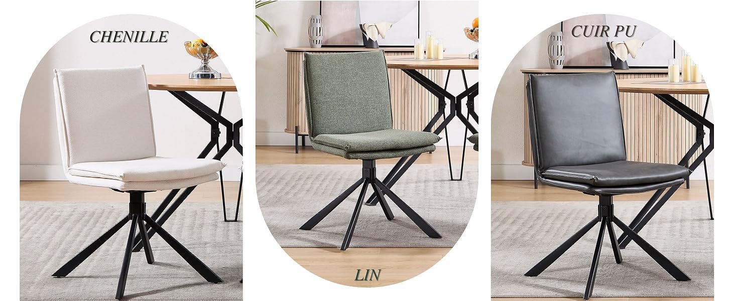 chaise salle a manger pivotante