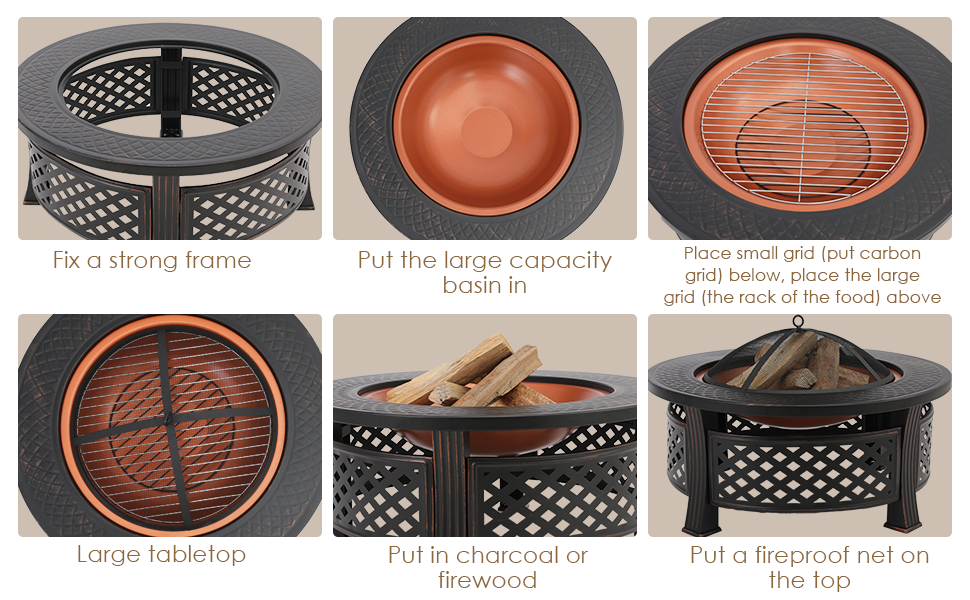 Brasero de jardin Multifonctionnel