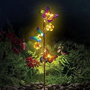 Butterfly solar outdoor lights 