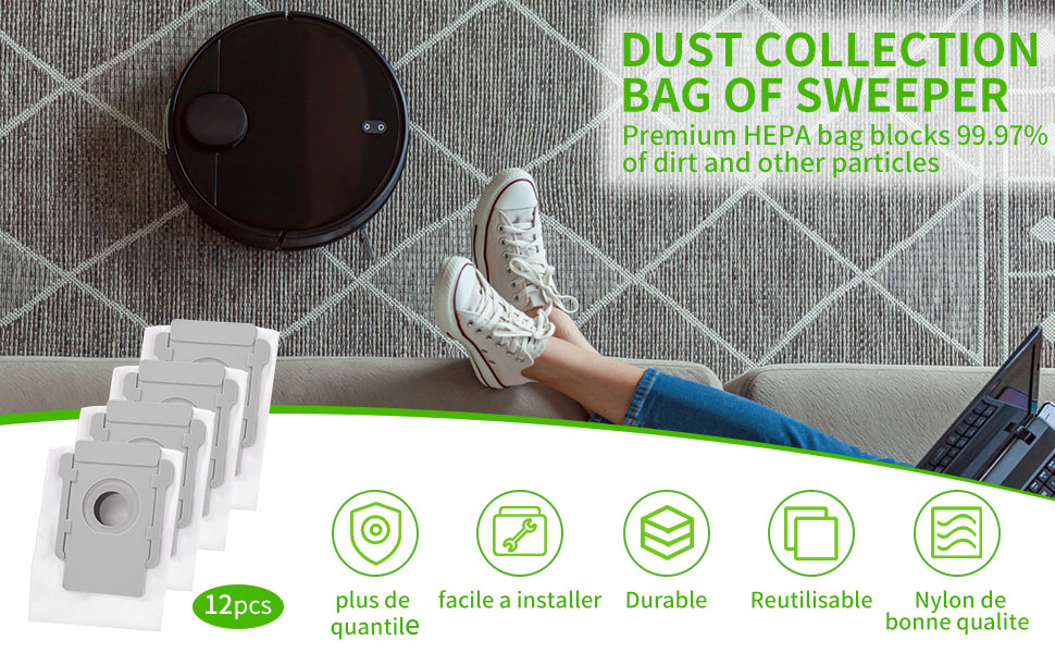 Lot de 12 sacs de rechange compatibles 