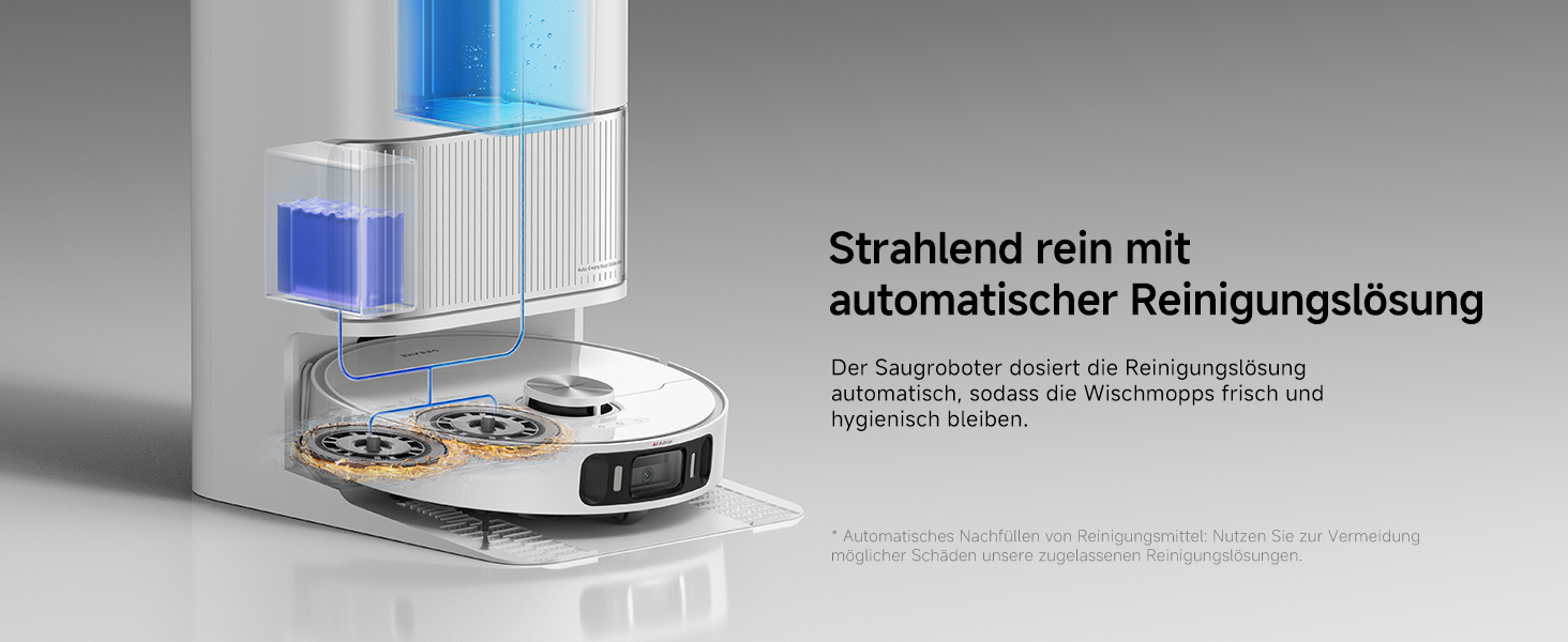 Strahlend rein mit automatischer Reinigungslösung