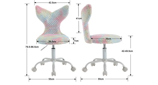 chaise d'étude en fausse fourrure douce