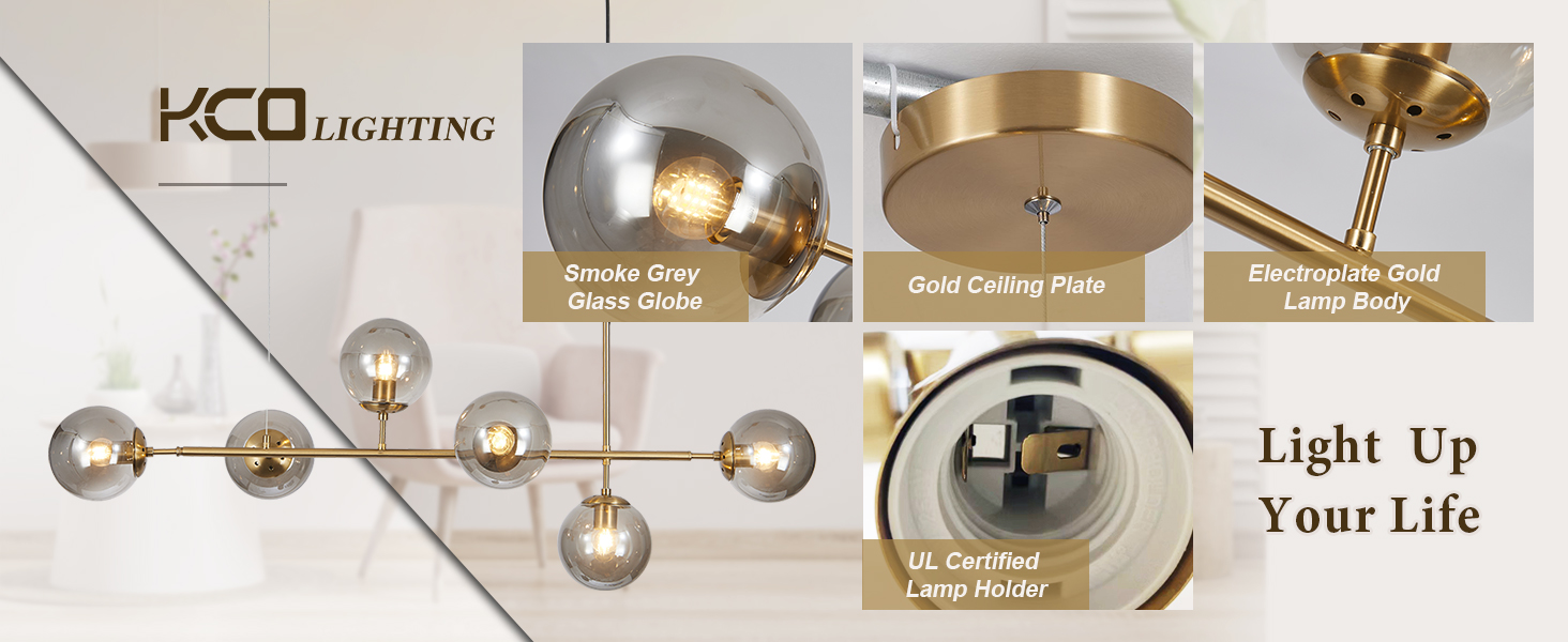 sputnik gold chandelier