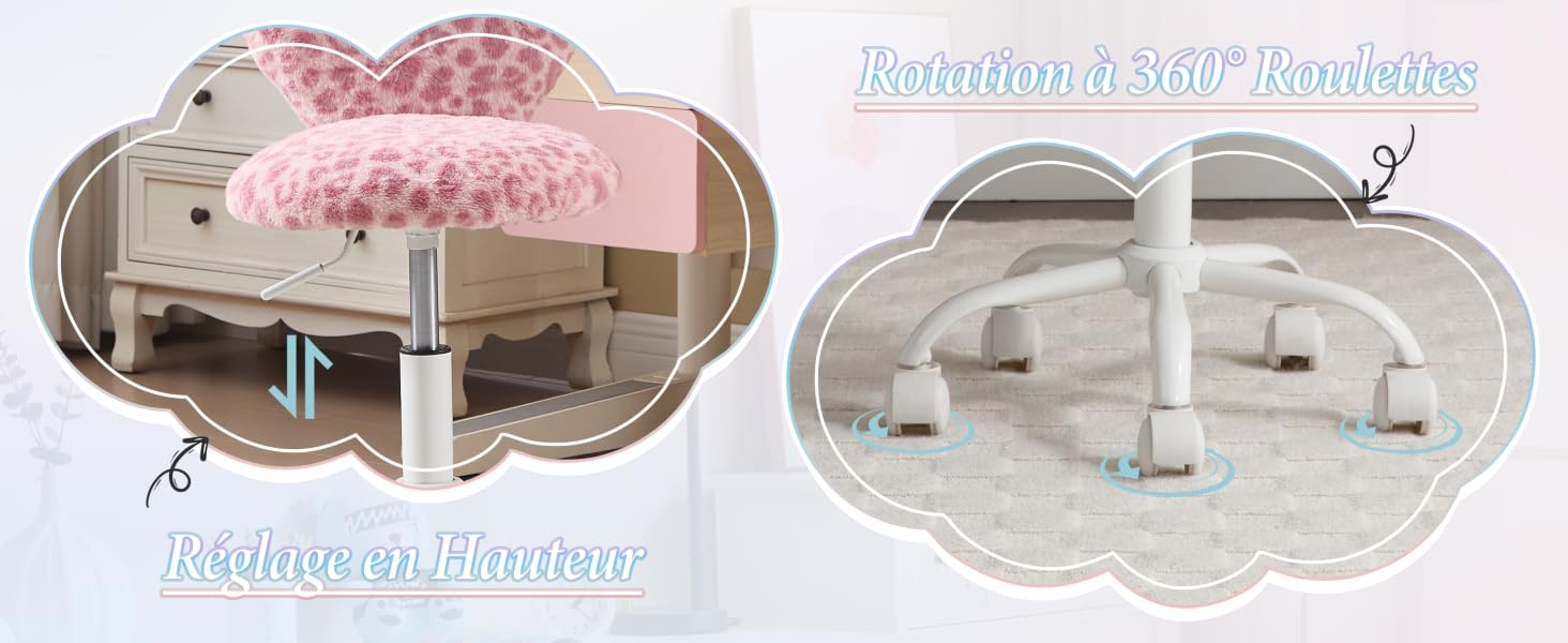 Le texte indique « Eau de douche rotative » et « Pompe électronique ». Image divisée montrant les versions rose et grise d'un système de pommeau de douche rotatif avec composants de pompe électroniques.