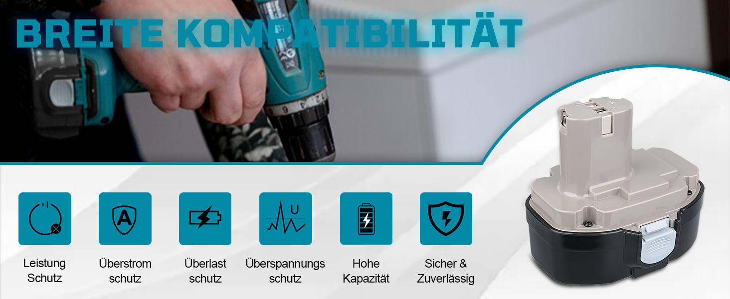 Der Text lautet „BREITE KOMPATIBILITÄT“.