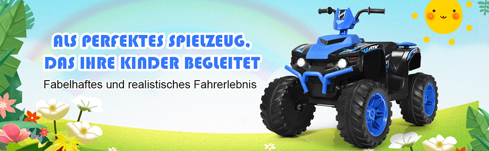 Elektro Kinderquad Scheinwerfer Mini Elektroquad Musik Hupe Kinder Quad Kindermotorrad Elektroauto