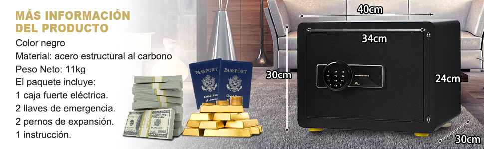 Caja Fuerte COSTWAY