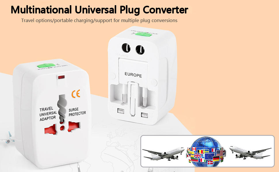 Adaptateur Voyage Universel JAG Workshop - Prises UK/US/EU/AU - 2 Ports USB - Protection