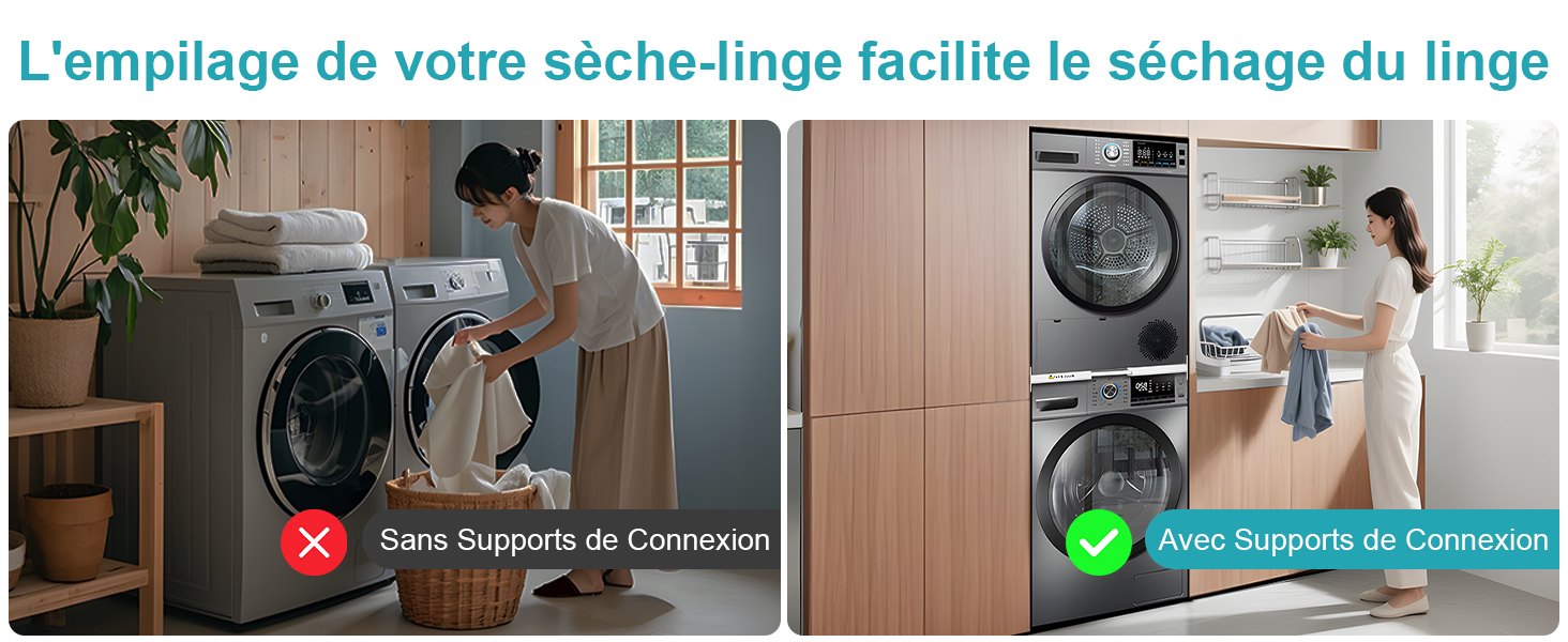 kit di impilamento per lavatrice e asciugatrice