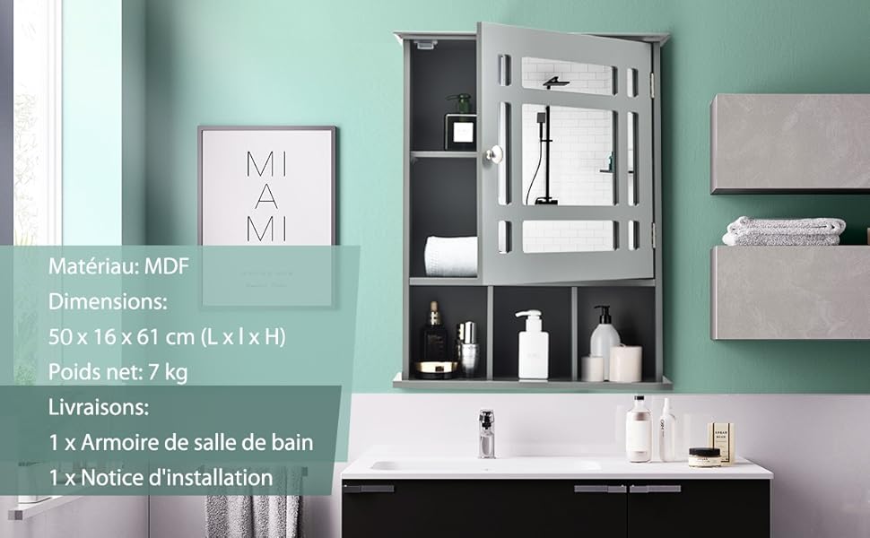 COSTWAY Armoire De Salle De Bain Murale Avec Miroir Impérméable Fait En MDF Avec 2 Etagères Réglables Et 3 Compartiments Gris -Songmics Soldes Magasin AAHKMJXYDAFdJAOAIMEbOAchlkWZ0oakZn uVZ0mPidMNbILvCvspZ4oG3fPgIqc1P26RdPiG8KHKUtblW5 ULKvLD1OHzwX jolGWPZGyLZfEIqkpCjAfN2jH0ATZsM5AQXFWa89y0870 zzuov 5ke2MKpB2Su5yvL8HrcSeS6i5LCI 9MIWL5kUQSgYj0l8X91Y03uCA6HJnw8M8OkyU