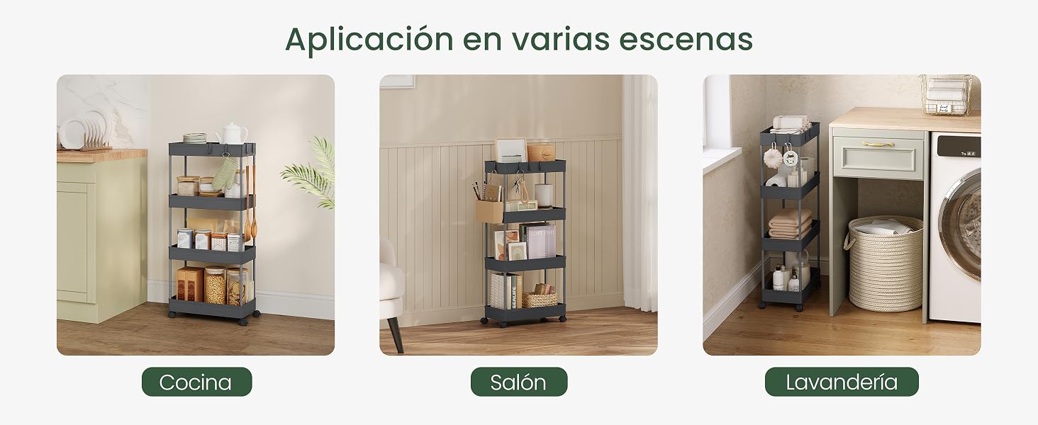 Colección de recipientes o frascos de almacenamiento etiquetados dispuestos en estanterías.