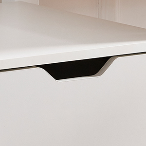 Office container white slotted handle