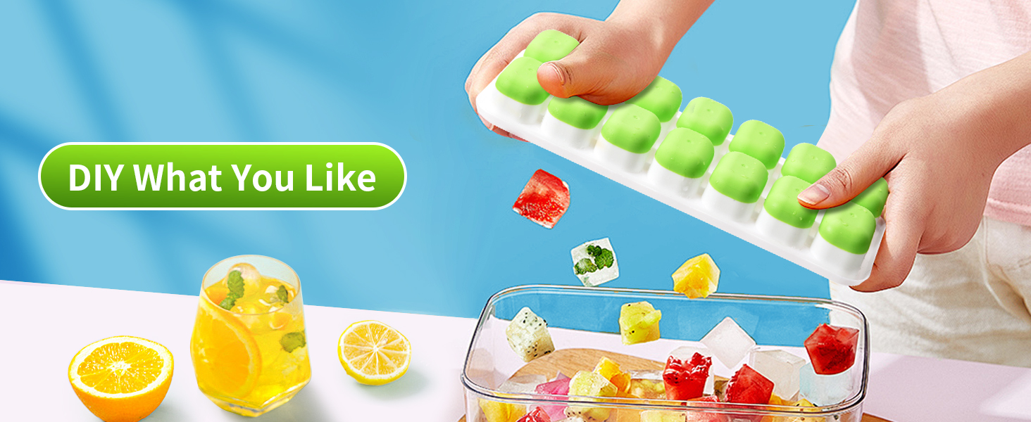 Molde para cubitos de hielo con tapa