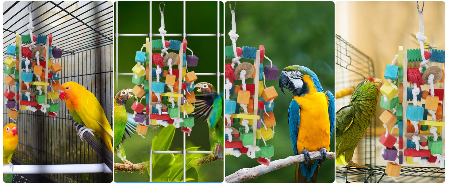 parrot toys chewing and foraging toys caged bird toys african grey