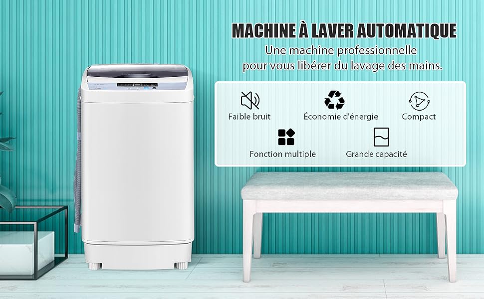 RELAX4LIFE Machine à Laver Automatique 10 Programmes avec Volume du — free download