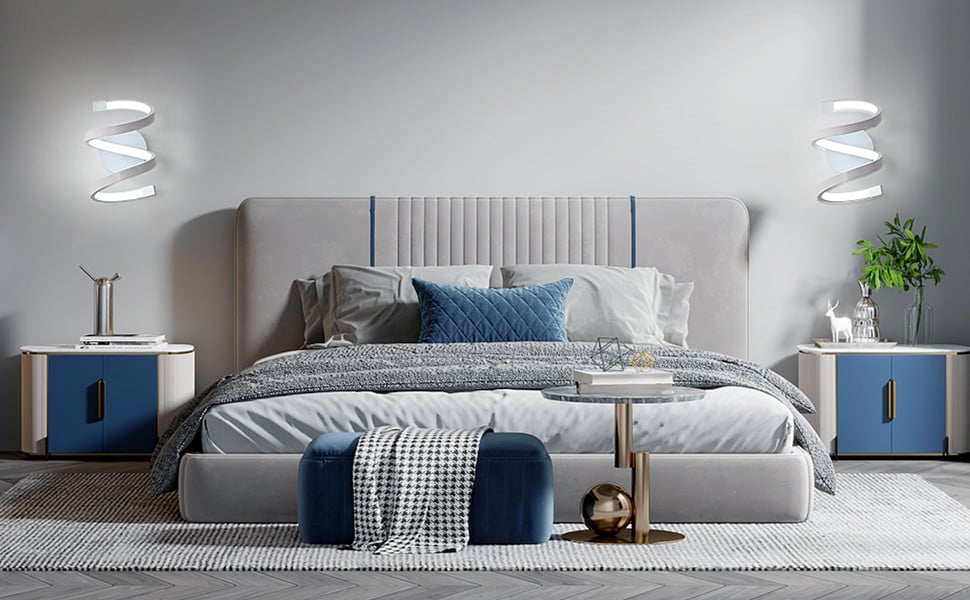 Lampada da parete a spirale per camera da letto