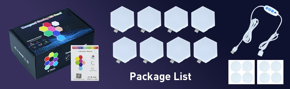 hexagone rgb lumiere hexagonale murale lumoonosity led hexagon setup gaming decoration led setup