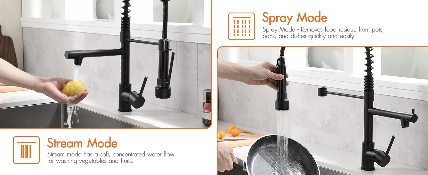 kitchen faucet black