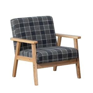 Upholstered Wooden Tub Chair for Bedroom