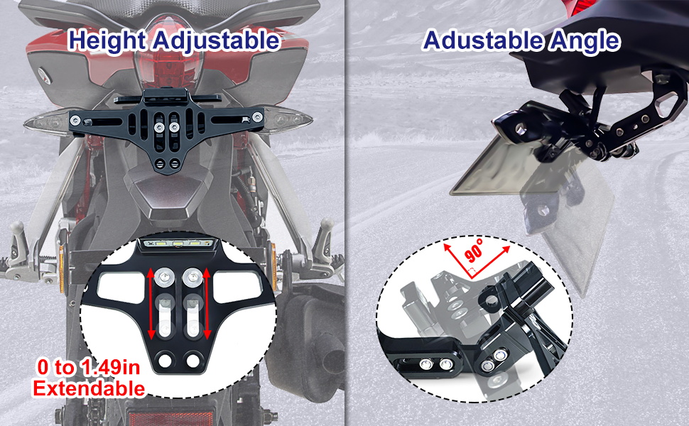 Universal Motorcycle Fender Eliminator With LED Light