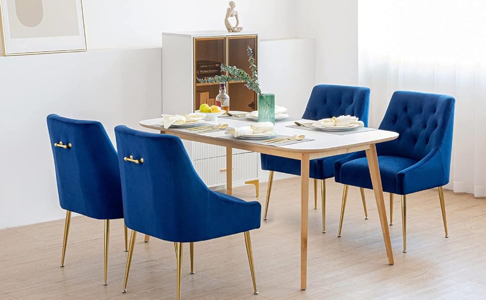 Chaise Salle a Manger Lot de 2, 4, 6, Chaise de Salle à Manger Velours, Chaise Fauteuil Salle Manger