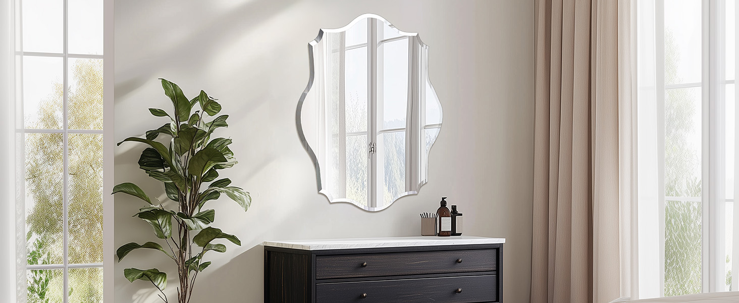 specchio da parete moderno decorativo ingresso specchio irregolare ovale bagno camera da letto