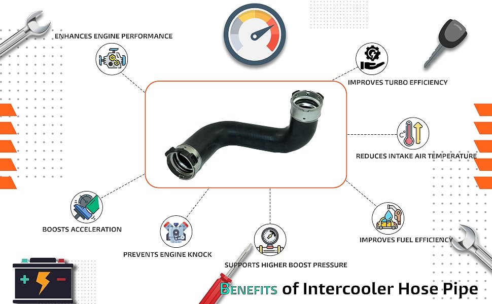 Intercooler Turbo Hose Pipe Replacement for Nissan Navara D40, Pathfinder 2.5