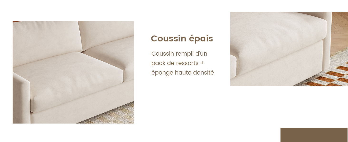 Canapé causeuse beige