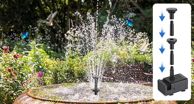 Solarbrunnen für Garten und Hof