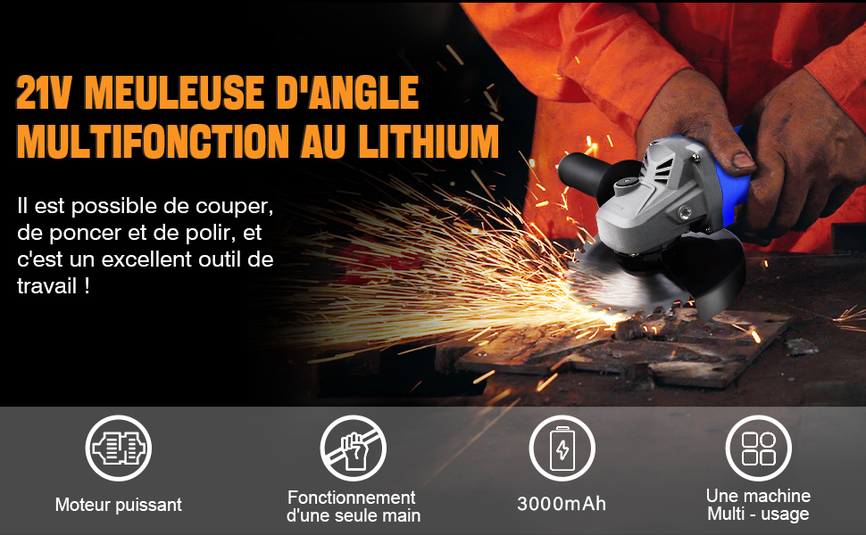 Meuleuse D'Angle Sans Fil