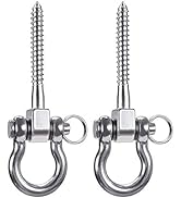 SELEWARE Lote de 2 soportes de vis permanentes antirouille 304 en acero inoxidable Heavy Duty 180° Swing Hang...