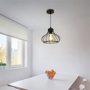 metal cage chandelier