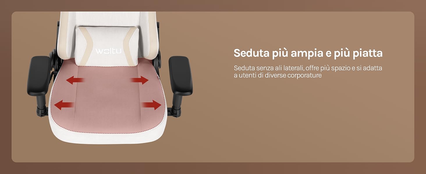 Il testo recita «Sadora još je manja a još plača» con testo aggiuntivo in basso. Vista dall'alto del seggiolone o del seggiolone rosa e grigio con maniglie nere su entrambi i lati, sfondo marrone chiaro.