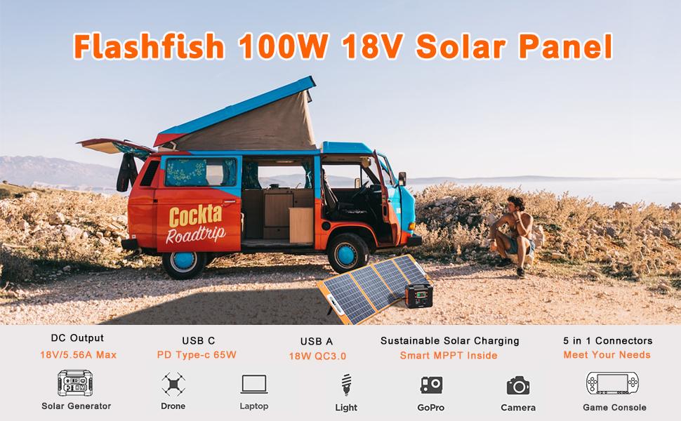 100W solar panel