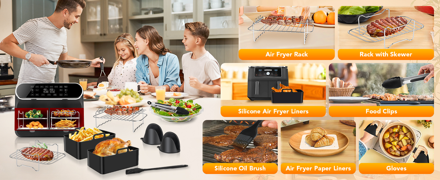 Ninja Heißluftfritteusen-Zubehör-Set mit 9 Stück macht Ihr Kochen einfacher