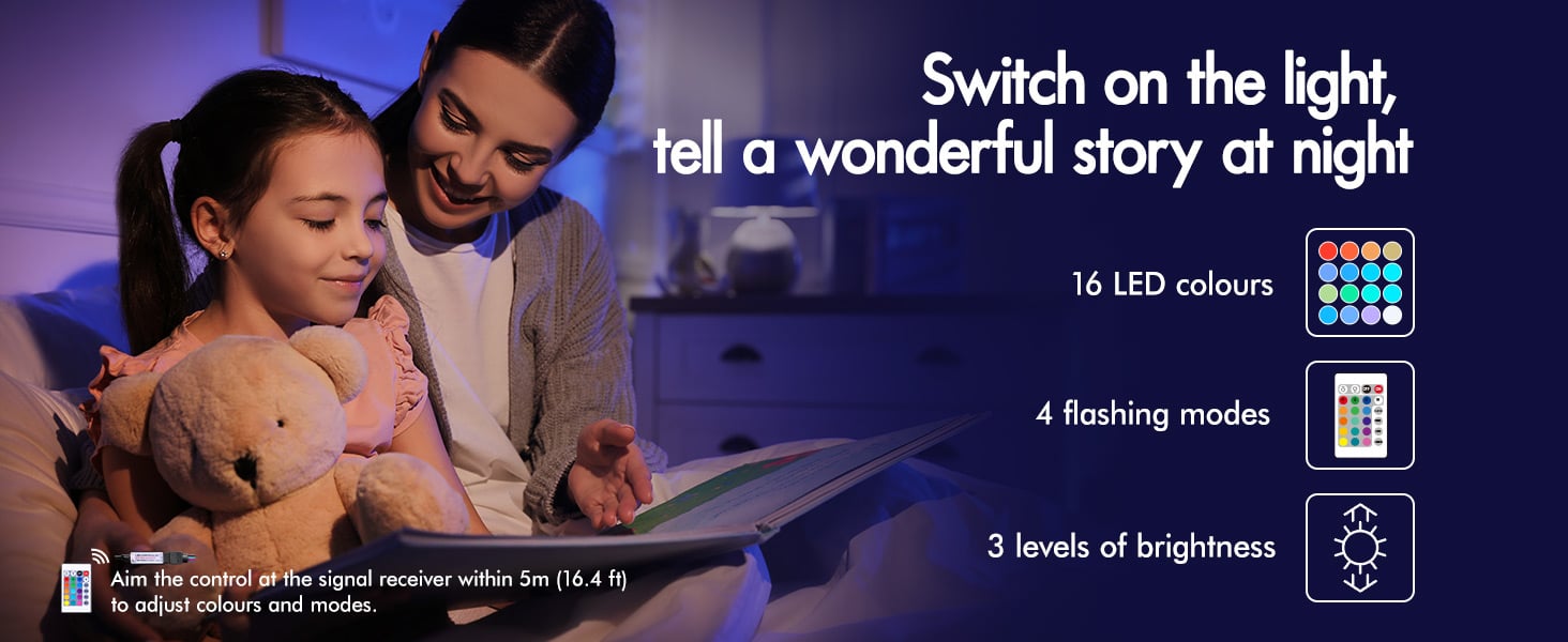 ELFORDSON LED Bedside Table