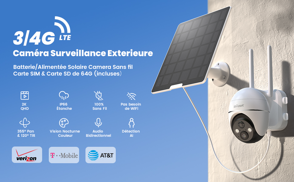 camera 4g solaire